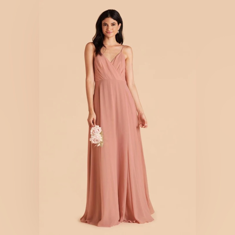 Birdy Grey Kaia Dusty Rose Chiffon Dress in XS